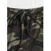 Kadın Kamuflaj Desenli Askılı Crop Top ve Şortlu Gecelik Takım H110440