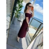 Kadın Madonna Yaka Midi Boy Modal Elbise