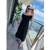 Kadın Madonna Yaka Midi Boy Modal Elbise