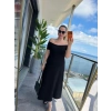 Kadın Madonna Yaka Midi Boy Modal Elbise