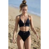 Kadın Siyah Yüksek Bel Özel Bikini Takımı