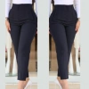 Kadın üste Oturan Paçası Bilek üzerinde Biten Krep Kumaş Kumaş Pantolon 36 (S) - 50 (5XL)