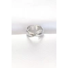 Kalın Silver Renk Ayarlanabilir Yüzük - TJ-BYK3102