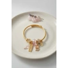 Kedili Model Pembe Charmlı Bileklik