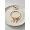 Kedili Model Pembe Charmlı Bileklik TJ-BB8723
