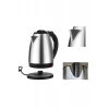 Kettle Su Isıtıcı C F Priz Uyumlu 220 - 240 V Paslanmaz Çelik Kablolu