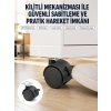 Kilitli Mini Tekerlek Ayak 4 cm 4’lü Set