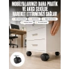 Kilitsiz 4 cm Tekerlek Ayak 4’lü Set Sessiz ve Dayanıklı