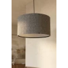 Koyu Gri Kumaş Başlıklı Sarkıt Avize 35 CM