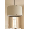 Krem Kumaş Başlıklı Sarkıt Avize 35 CM
