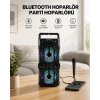 LED Işıklı Kablosuz Bluetooth Hoparlör Yüksek Ses Güçlü Bas Performansı Taşınabilir Şarjlı