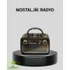 LED’li Nostaljik Bluetooth Hoparlör – Vintage Tasarım Ahşap Doku