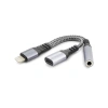 Lıghtnıng To Type-C + 3.5 Mm F Kablo Siyah GJ-012