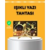 Masaüstü ve Duvara Monte Edilebilir LED Işıklı Yazı Panosu