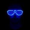 Mavi Led Işıklı Parti Gözlüğü - Neon Glow Gözlük 3 Modlu