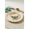 Mavi Renk Göz Model Gold Charmlı Bileklik