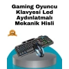 Mekanik Oyuncu Seti – LED Işıklandırma ve Ergonomik Mouse