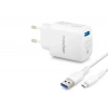 Micro Usb Qc 3.0 Hızlı Şarj Seti 18W 3.4A Usb Adaptörlü - Beyaz ND1009