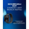 Mini Series 10 Akıllı Saat | 3 Kordon + Bileklik Hediyeli Tüm Telefonlarla Uyumlu