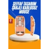 Mouse Fare Kablosuz Mouse Fare Şarjlı Bluetooth Sessiz 5 Tuşlu Şeffaf