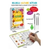 Oluklu Alfabe Kitabı / Uçan Sihirli Kalem ve Kalem Tutucu Hediyeli - 3+