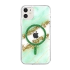 Onegif  İphone 11 Lotus Simli Magsafe Kapak - Yeşil
