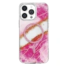 Onegif  İphone 14 Pro Max Lotus Simli Magsafe Kapak - Pembe