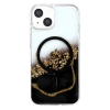 Onegif  İphone 15 Lotus Simli Magsafe Kapak - Siyah