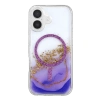 Onegif  İphone 17 Lotus Simli Magsafe Kapak - Mor