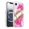 Onegif  İphone 17e Lotus Simli Magsafe Kapak - Pembe