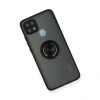 Oppo A15 Kılıf Montreal Yüzüklü Silikon Kapak - Siyah