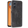 Oppo A38 Kılıf Aras Deri Kapak - Siyah