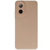 Oppo A38 Kılıf Nano İçi Kadife Silikon - Pudra
