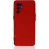 Oppo Reno 6 Kılıf Nano İçi Kadife Silikon - Kırmızı
