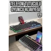 Oyuncu Klavyesi Q Klavye RGB Işıklı Mouse Hediyeli