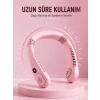 Pembe Boyun Fanı Sessiz Çalışan USB Şarjlı Taşınabilir Kişisel Serinletici