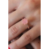 Pembe Lotus Çiçek Figür Gold Renk Kadın Yüzük 5886