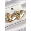 Pirinç Gold Renk Bomba Kalp Model Kadın Küpe - TJ-BKP10236