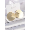 Pirinç Gold Renk Daire Plaka Model Kadın Küpe 5886