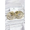 Pirinç Gold Renk Halka Model Vintage Kadın Küpe 5886