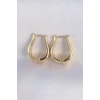 Pirinç Gold Renk İçi Boş Gül Küpe 5886