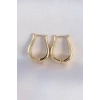 Pirinç Gold Renk İçi Boş Gül Küpe - TJ-BKP8976