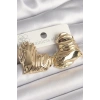Pirinç Gold Renk İşlemeli Kalp Model Kadın Küpe - TJ-BKP10242