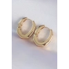Pirinç Gold Renk Kalın Kemik Model Küpe 5886