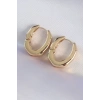 Pirinç Gold Renk Kalın Kemik Model Küpe - TJ-BKP8980