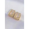 Pirinç Gold Renk Kalın Küpe - TJ-BKP8978