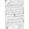 Pirinç Gold Renk Minimal Charmlı Kadın Kolye - TJ-BKO10803