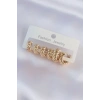 Pirinç Gold Renk Minimal Tırtıklı Küpe Seti 5886