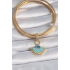Pirinç Gold Renk Nazar Boncuklu Ajda Charm 5886