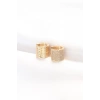Pirinç Gold Renk Taşlı Minimal Küpe - TJ-BKP8890